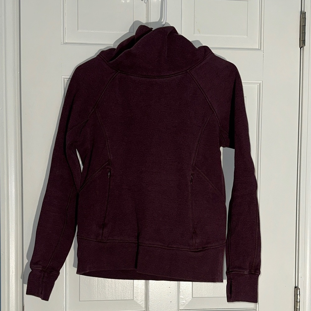 Lululemon Hoodie size 6 Burgundy Crossover Neck